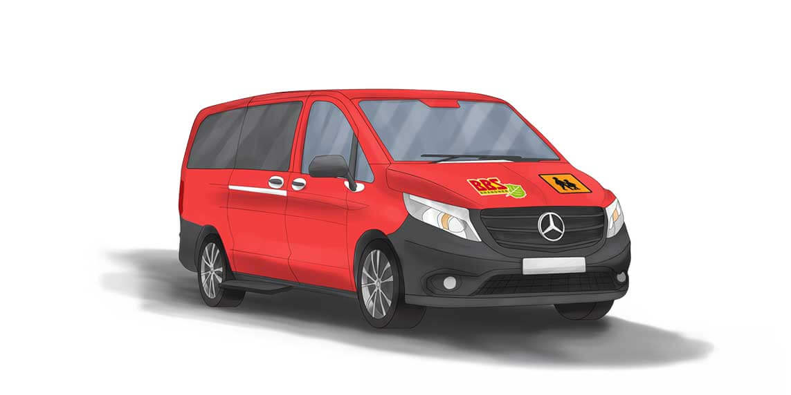 BBS Buswerbung Kleinbus